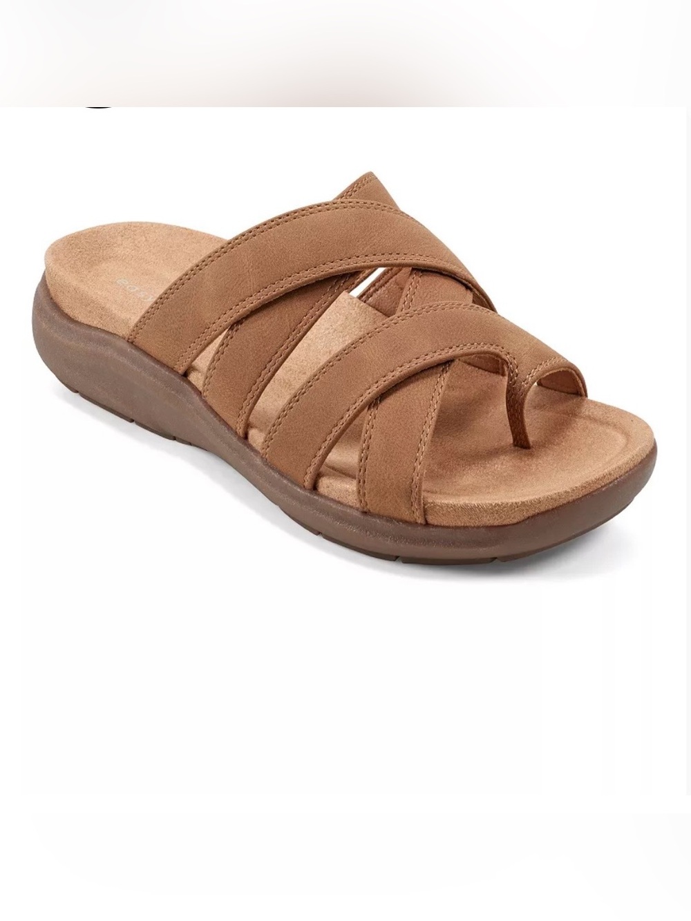 Easy Spirit Westly 3‎ Comfort slide toe Women's tan  Slip-On Sandal NEW